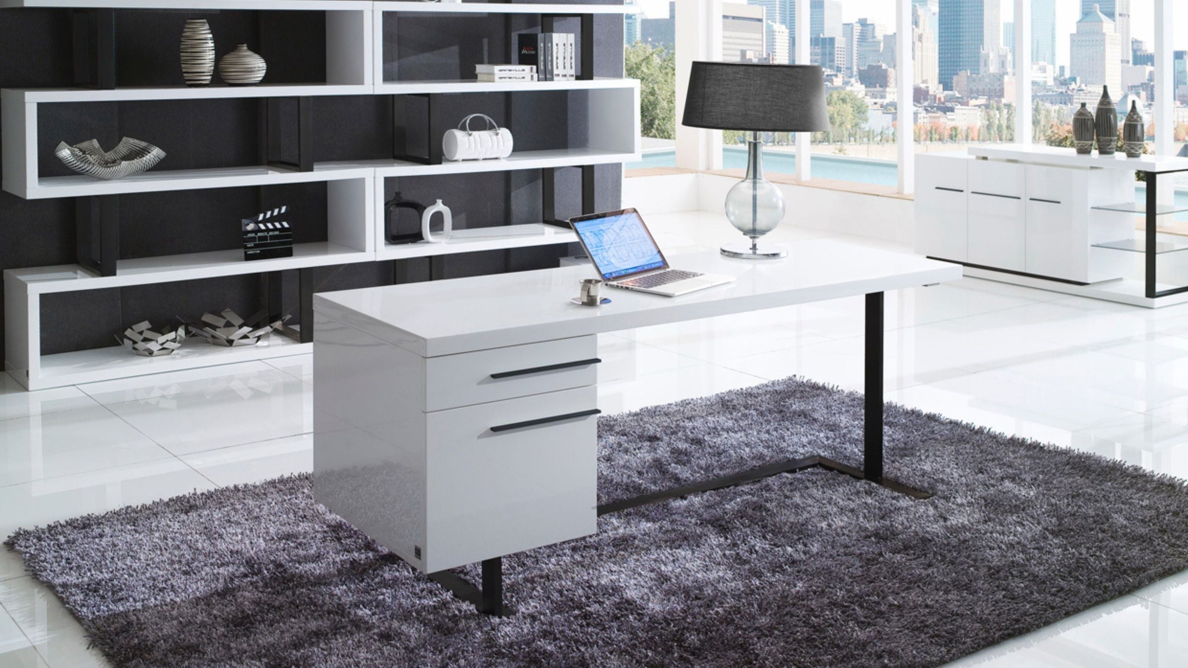 High Gloss White Desks