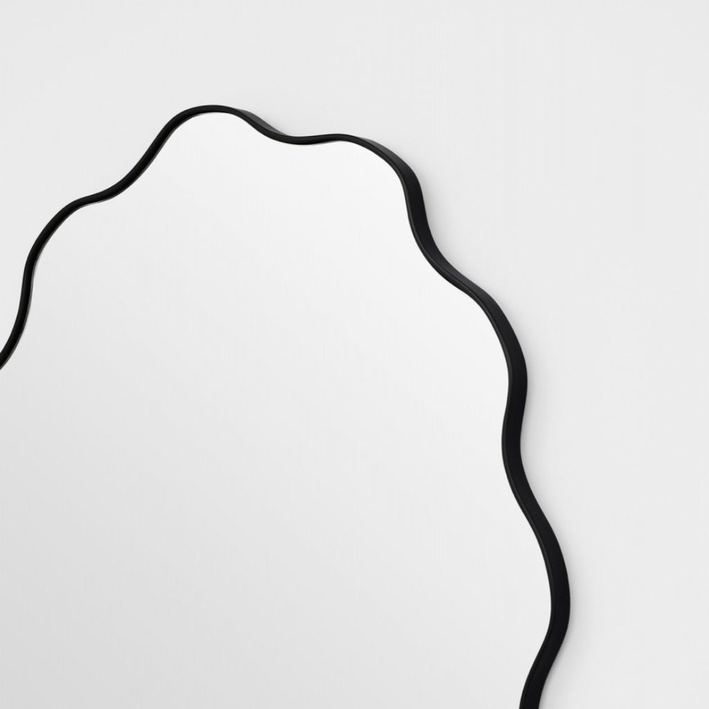 Artemis Black Oval Mirror