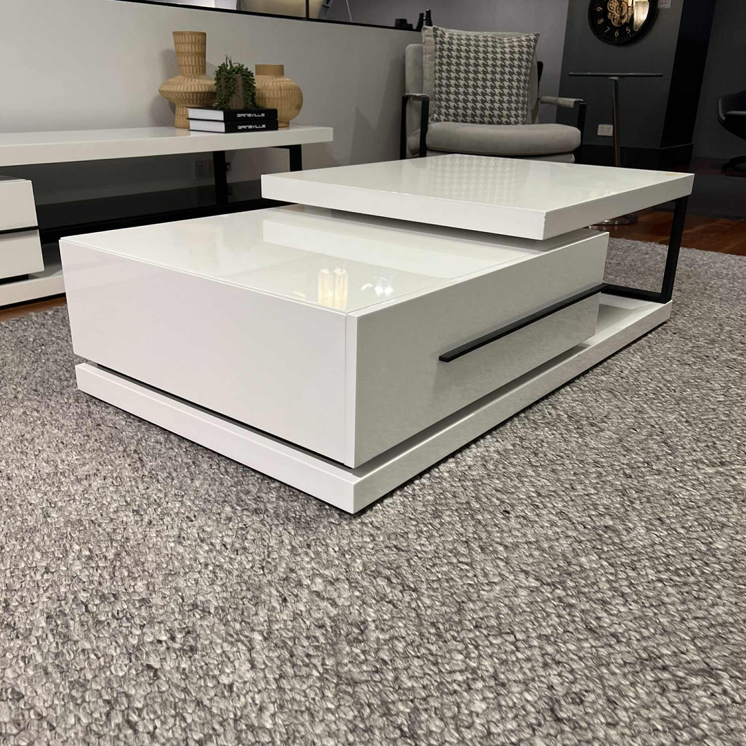 Atlanta Coffee Table in High Gloss White Clearance