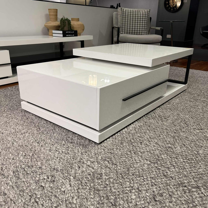 Atlanta Coffee Table in High Gloss White Clearance