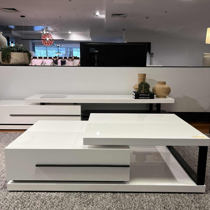 Atlanta Coffee Table in High Gloss White Clearance