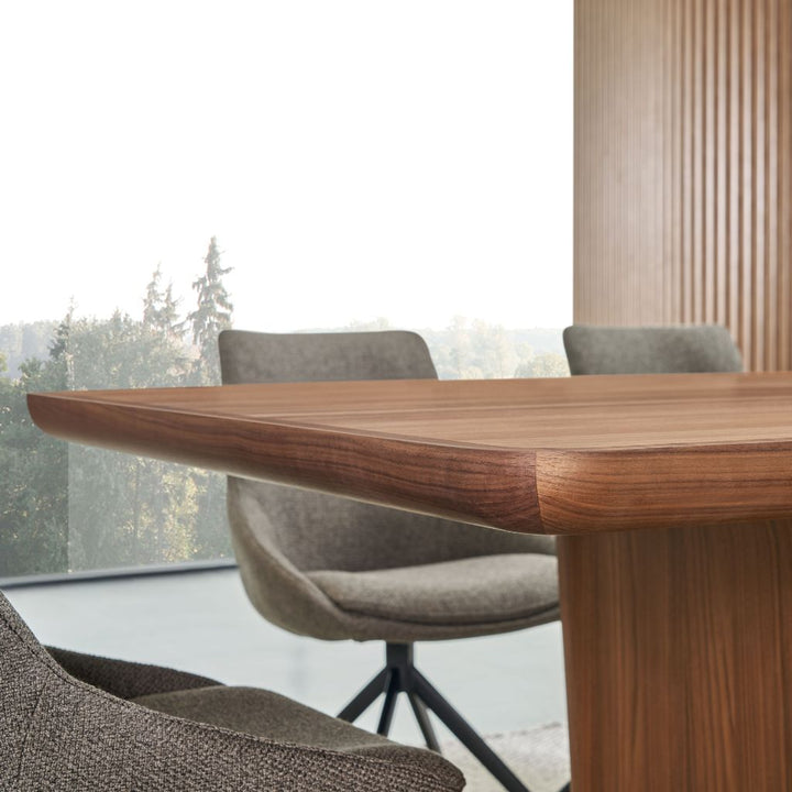 Holland American Walnut Large Timber Dining Table