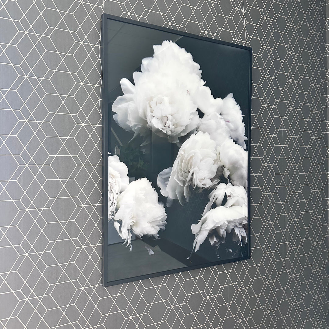 Moody Floral Print on Glass Clearance