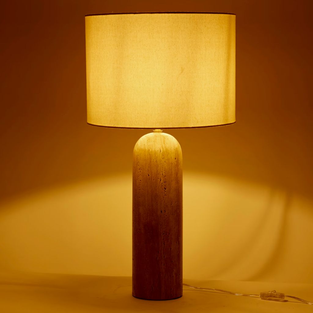 Remington Travertine Table Lamp