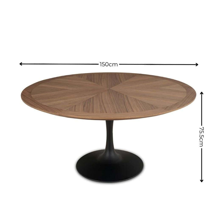 Sierra Round American Walnut Timber Dining Table
