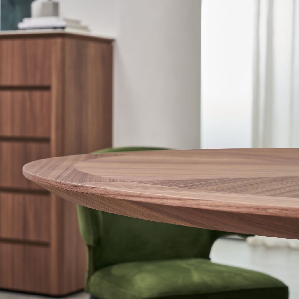 Sierra Round Walnut Dining Table