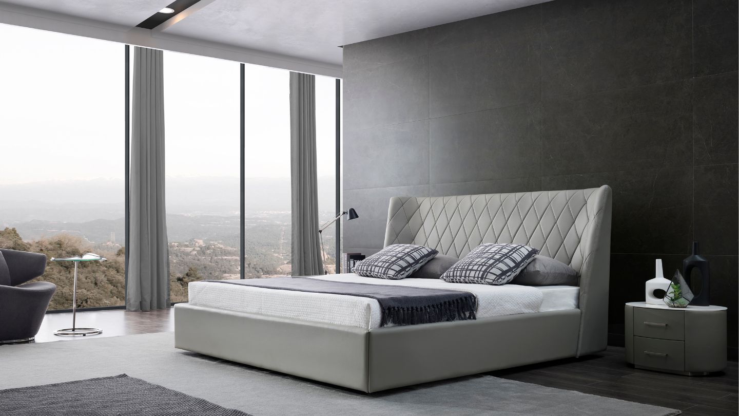Verona Leather King Size Leather Bed