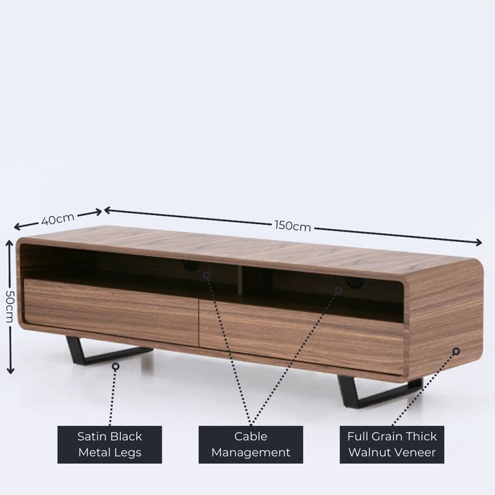 Willow Walnut Timber Tv Unit Melbourne