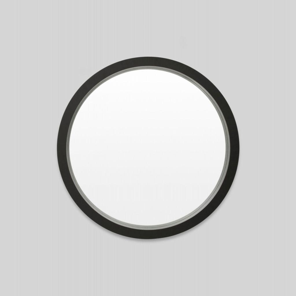 Dark Wood Circle Mirror - Gainsville