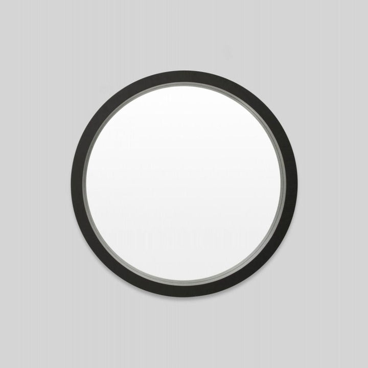 Dark Wood Circle Mirror - Gainsville