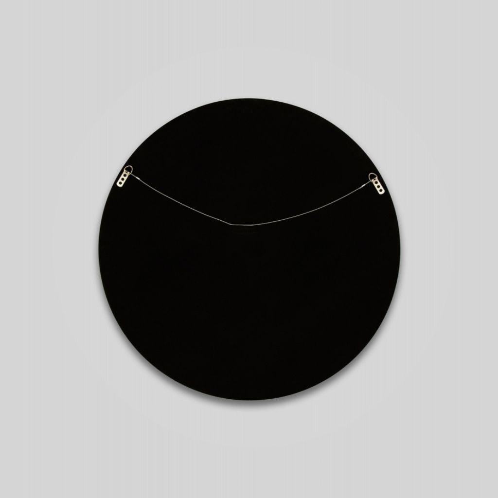 Dark Wood Circle Mirror - Gainsville