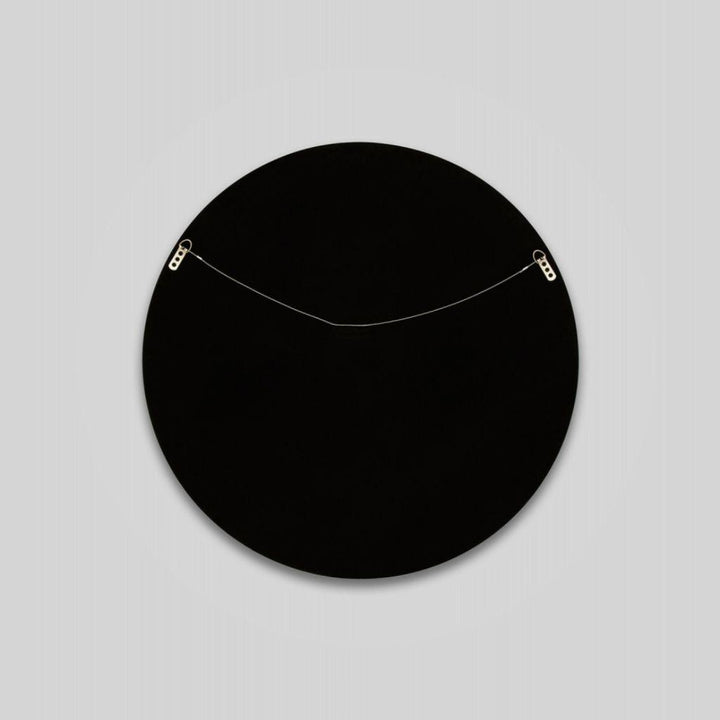 Dark Wood Circle Mirror - Gainsville