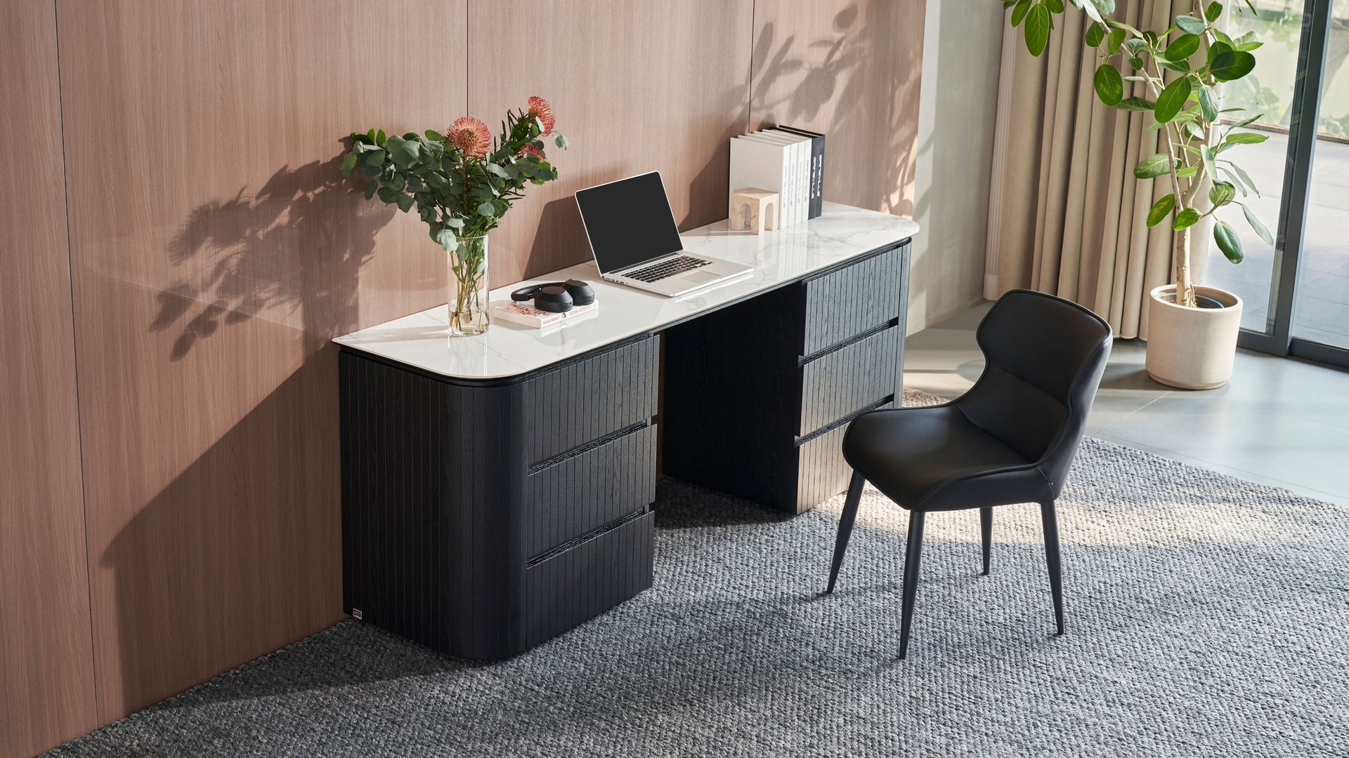 Walnut & Black Oak Timber Desks | Gainsville Furniture