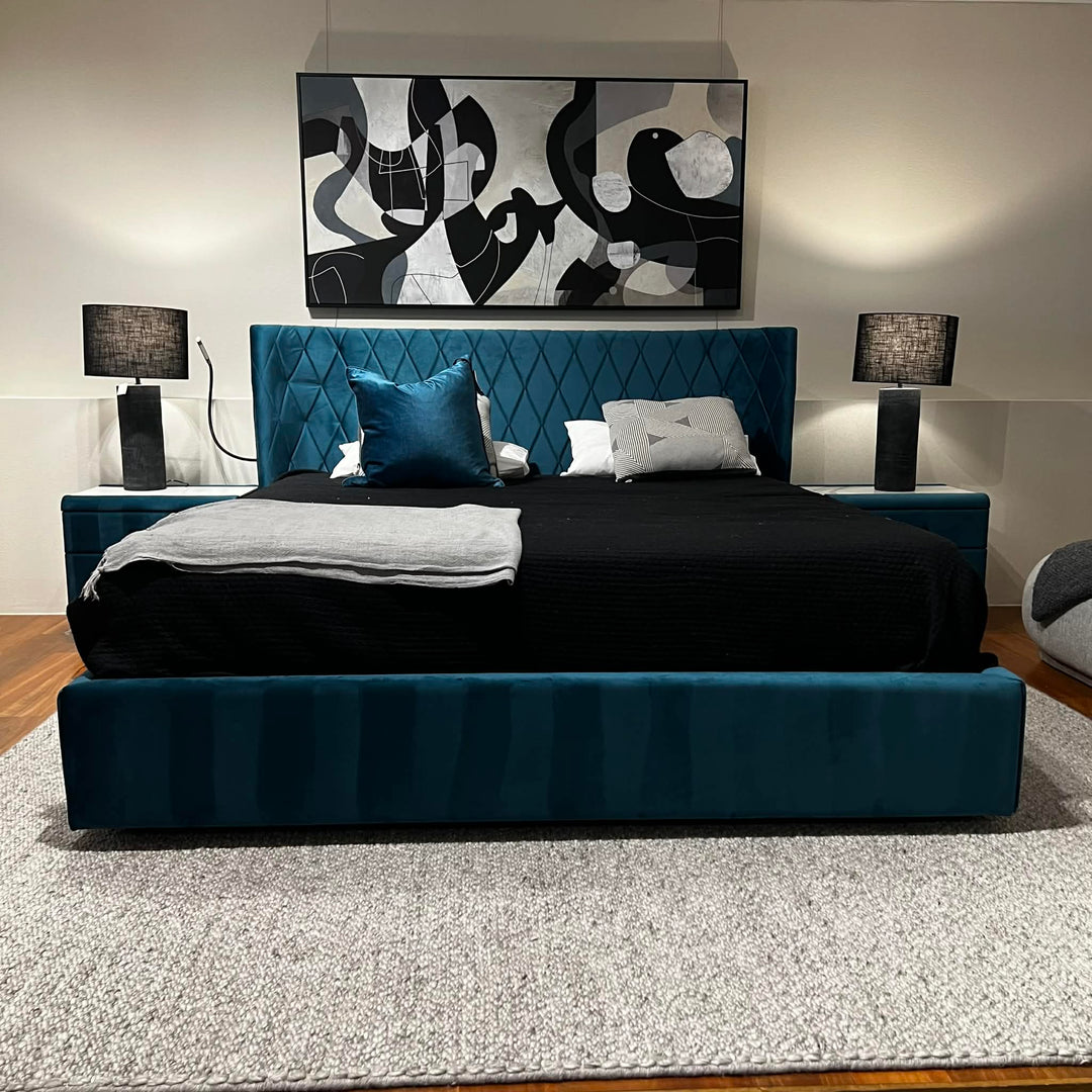 Verona King Manual Storage Bed with 2 Bedside Tables Clearance