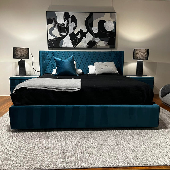 Verona King Manual Storage Bed with 2 Bedside Tables Clearance