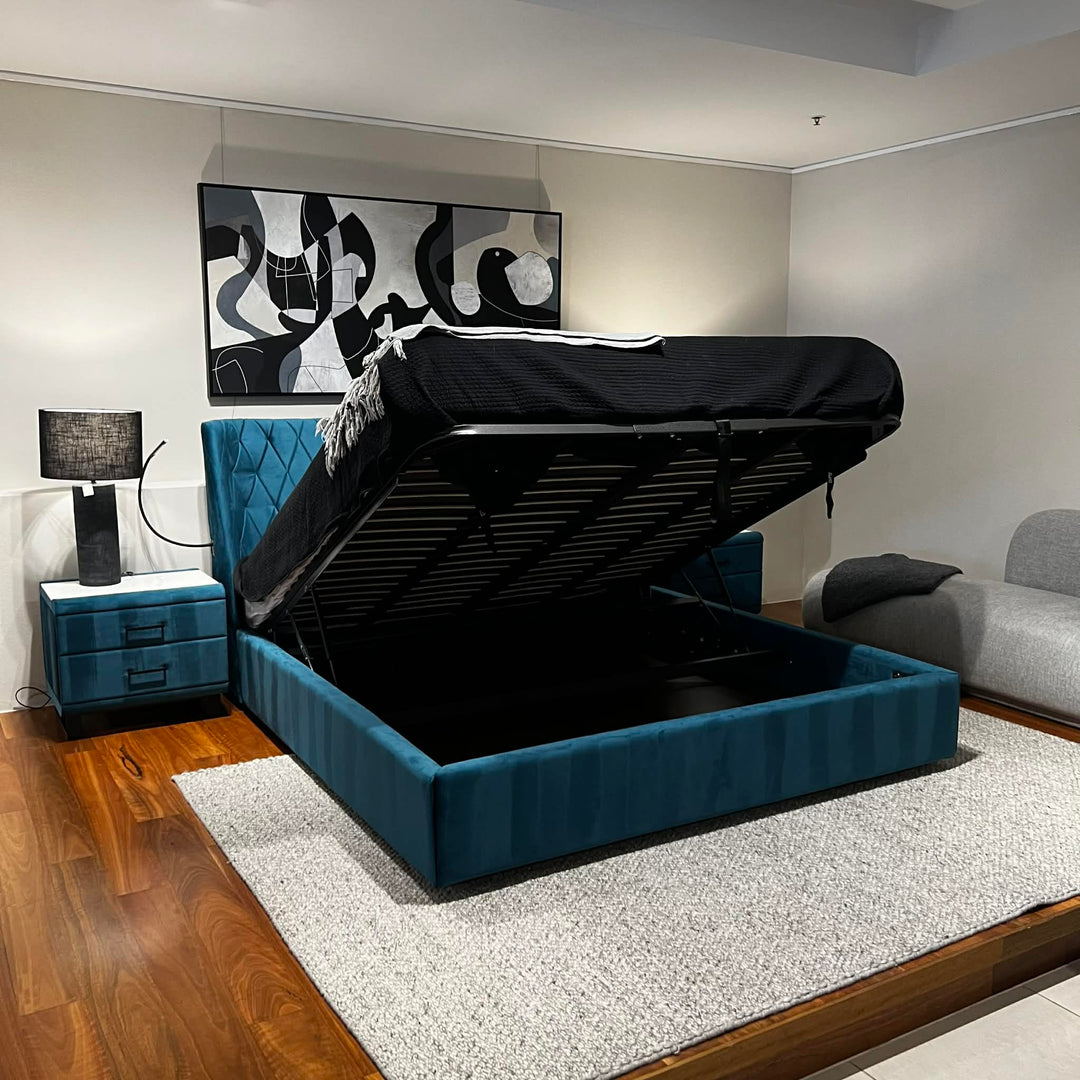 Verona King Manual Storage Bed with 2 Bedside Tables Clearance