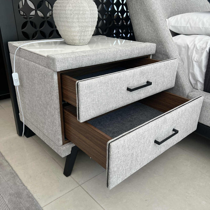 Arizona King Bed Set (G57 Bedside Tables (60cm) Marco Rug & Infinity X Mattress) Clearance