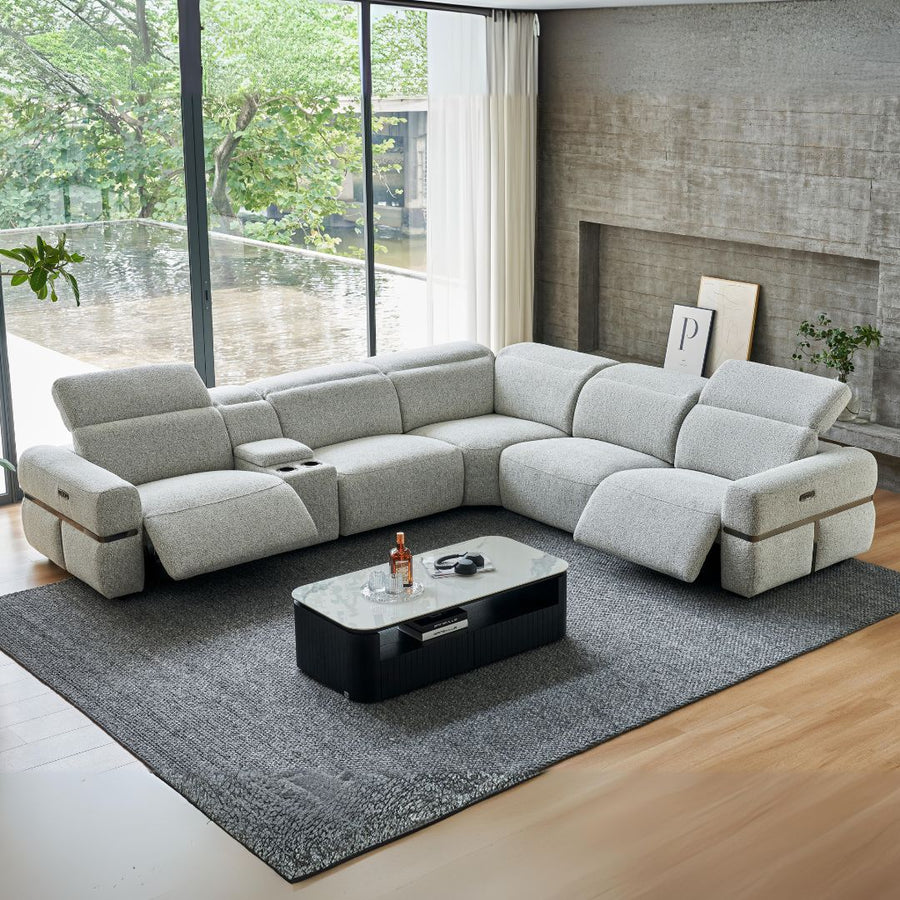 Bova Corner Sofa shown in FC-MILAN-105 fabric