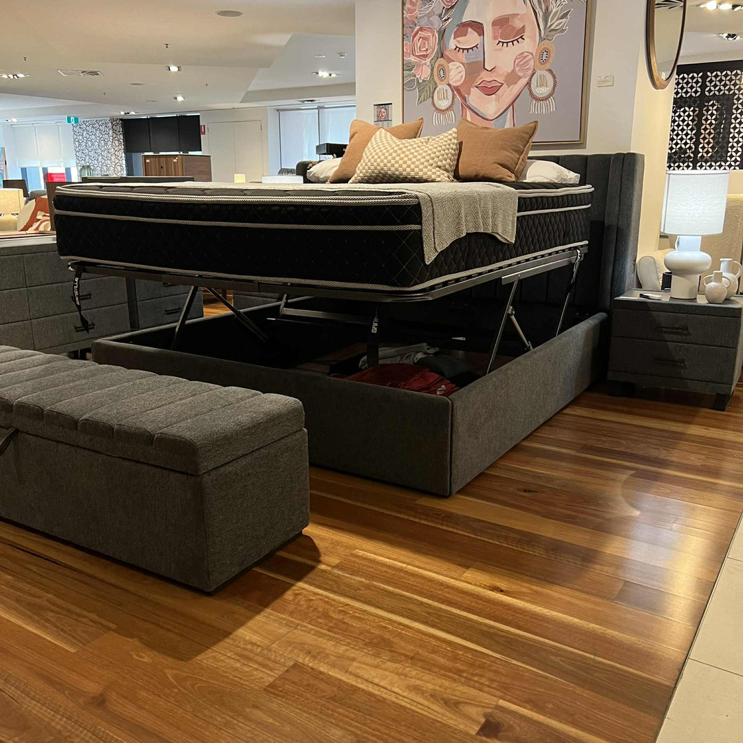 Charlotte King Bed with Electric Storage Clearance