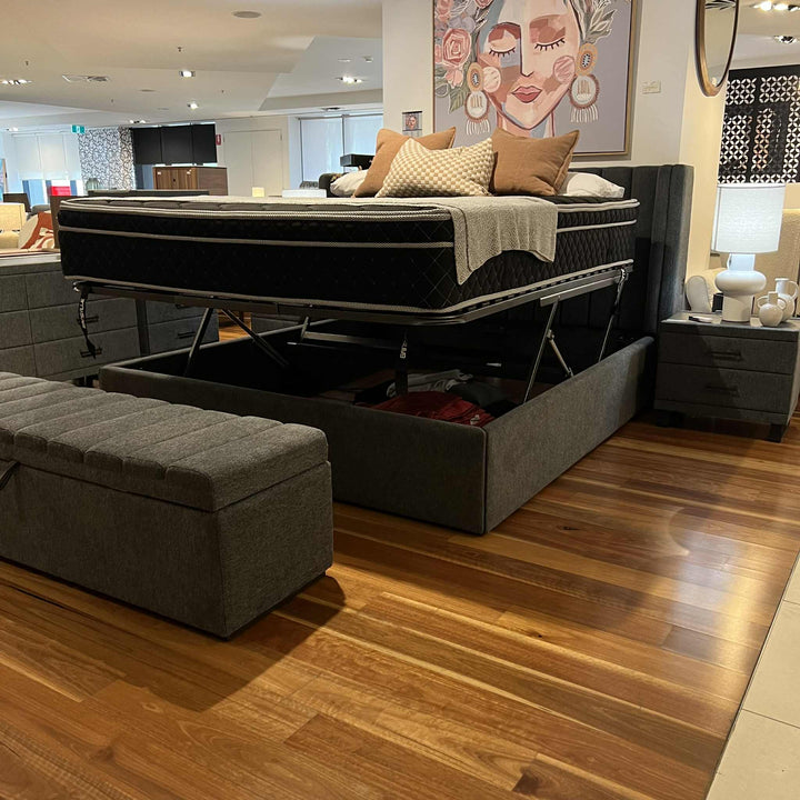 Charlotte King Bed with Electric Storage Clearance