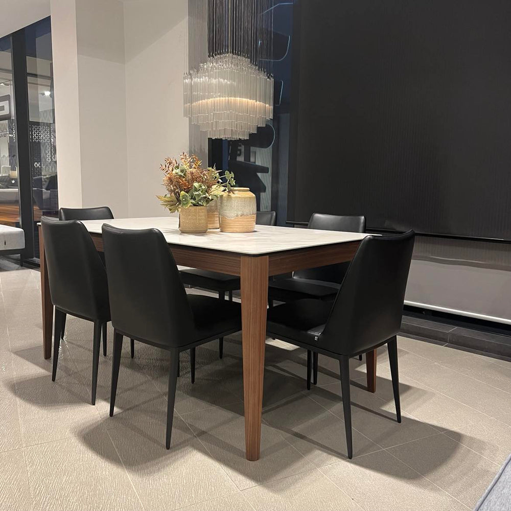 Alaska 160cm Dining Set With Sia Dining Chairs Clearance