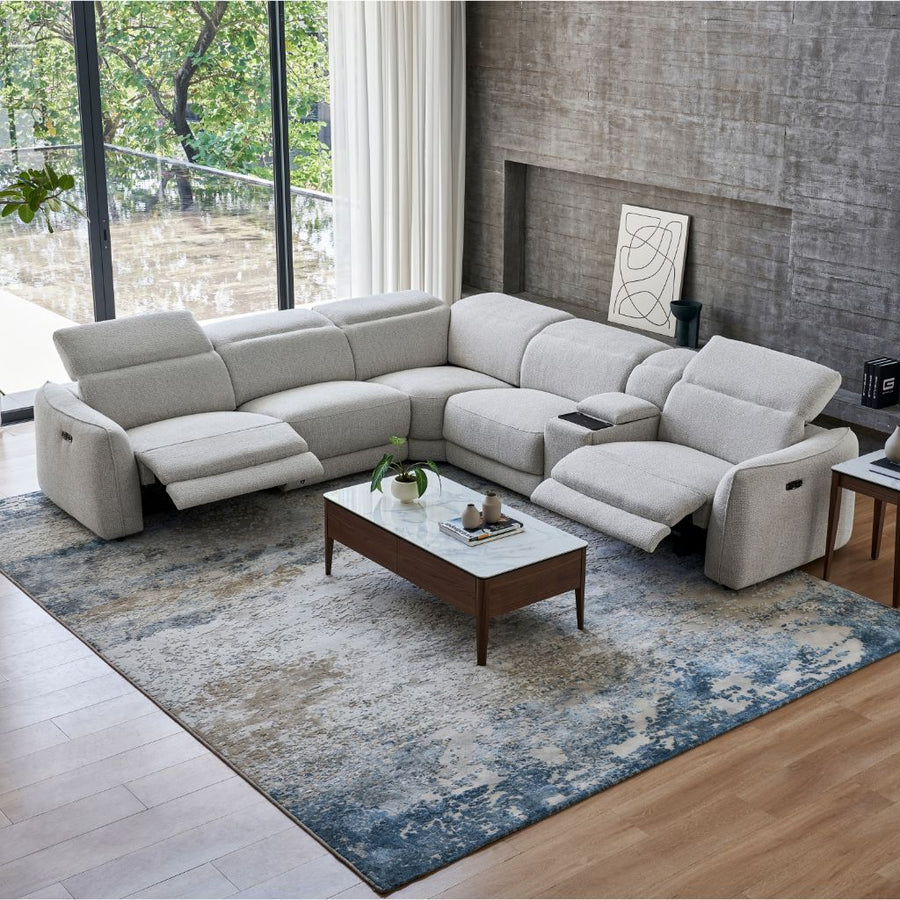 Allegra Corner Sofa shown in FC-MILAN-110 fabric