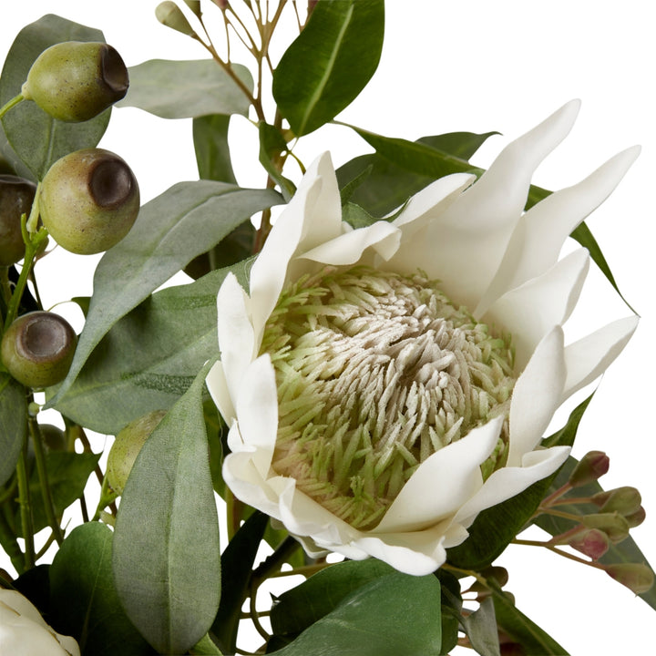 Allira King Protea White Floral Arrangement