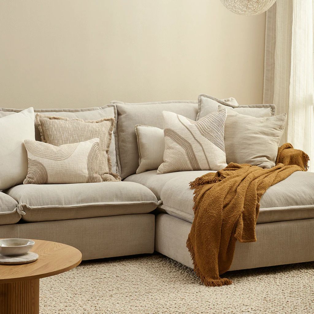 Amber Cushion Ivory
