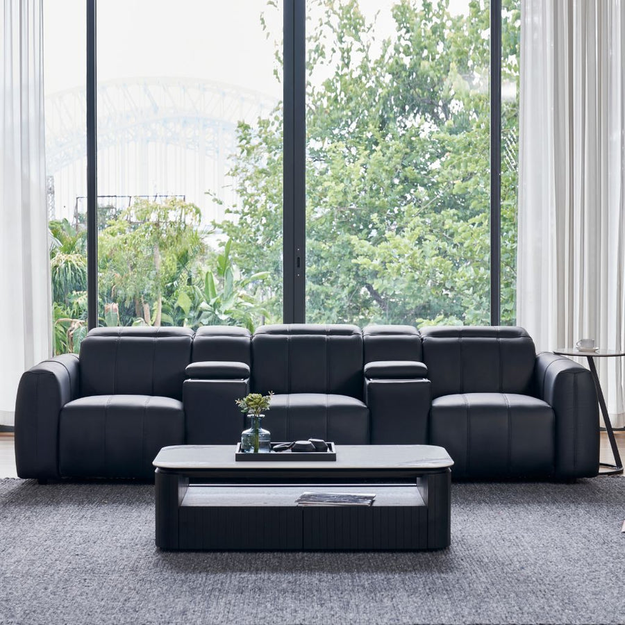 Bailey Home Theatre Sofa shown in FD-BACH-99 eco leather