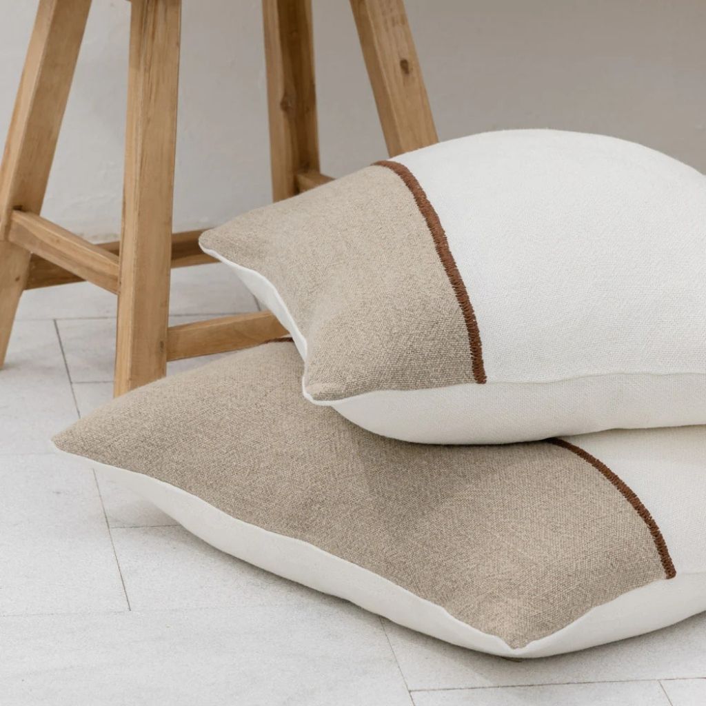 Bella Linen Cushion Natural