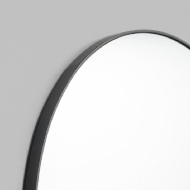 Bjorn Black Frame Round Mirror