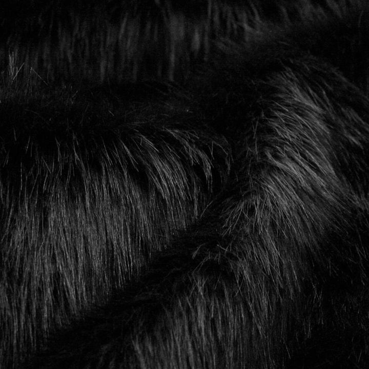 Black Fox Faux Fur Cushion