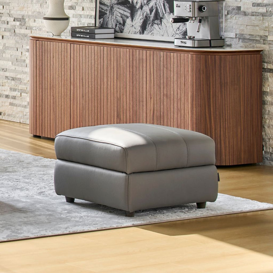 Bova Storage Footstool shown in RY-042E leather
