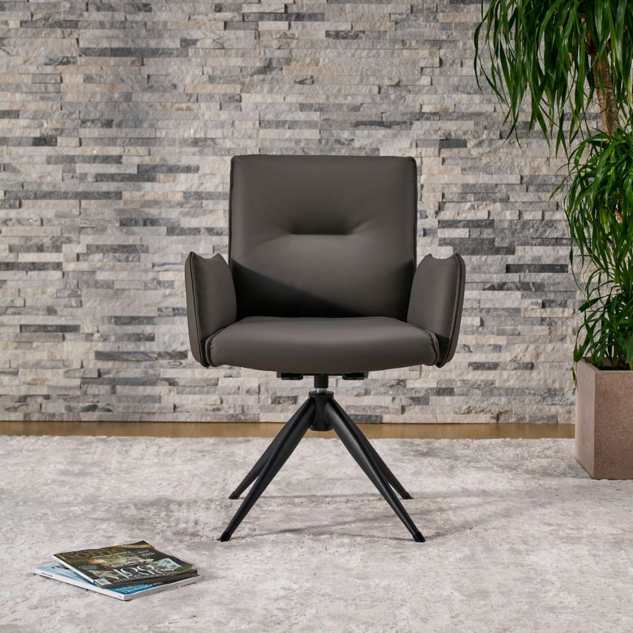 Felix Dining Chair shown in M04 Grey Leather