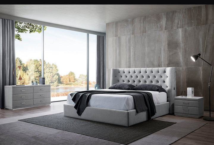 GC1726 Good Price Tufted Up-holstered Bed
