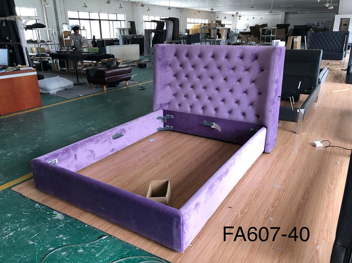 GC1726 Good Price Tufted Up-holstered Bed