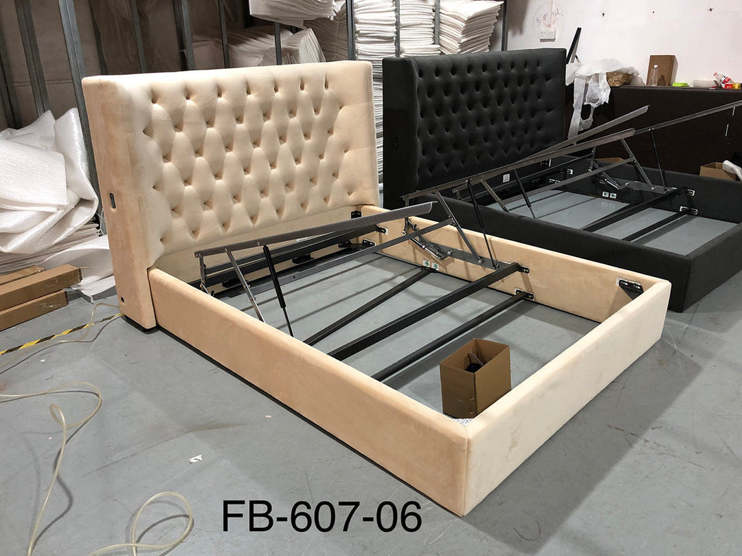 GC1726 Good Price Tufted Up-holstered Bed