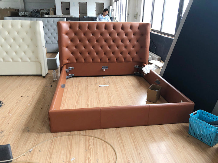 GC1726 Good Price Tufted Up-holstered Bed