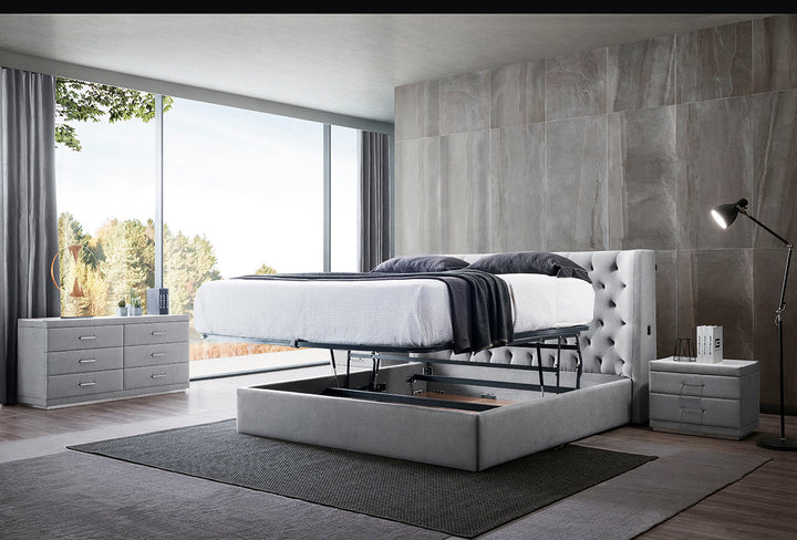 GC1726 Good Price Tufted Up-holstered Bed