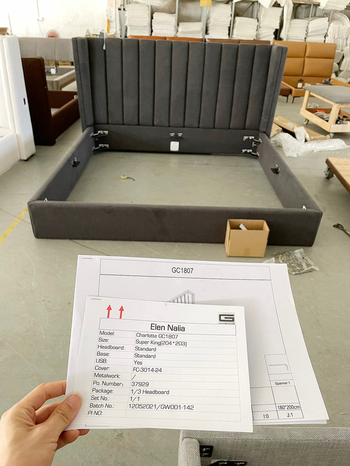 GC1807 Modern Fabric Up-holstered Bed