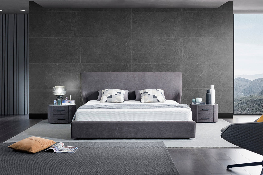 GC1827 Steel Frame Elegant Upholstered Bed