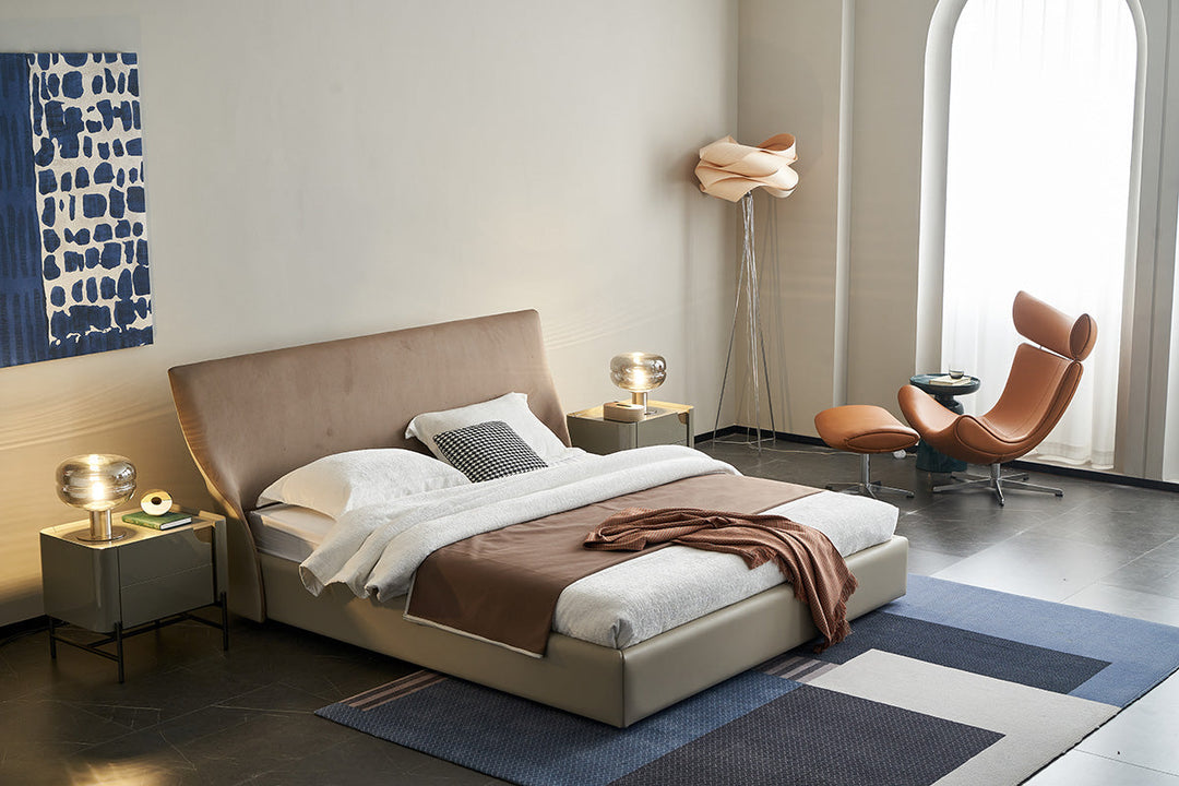 GC1827 Steel Frame Elegant Upholstered Bed