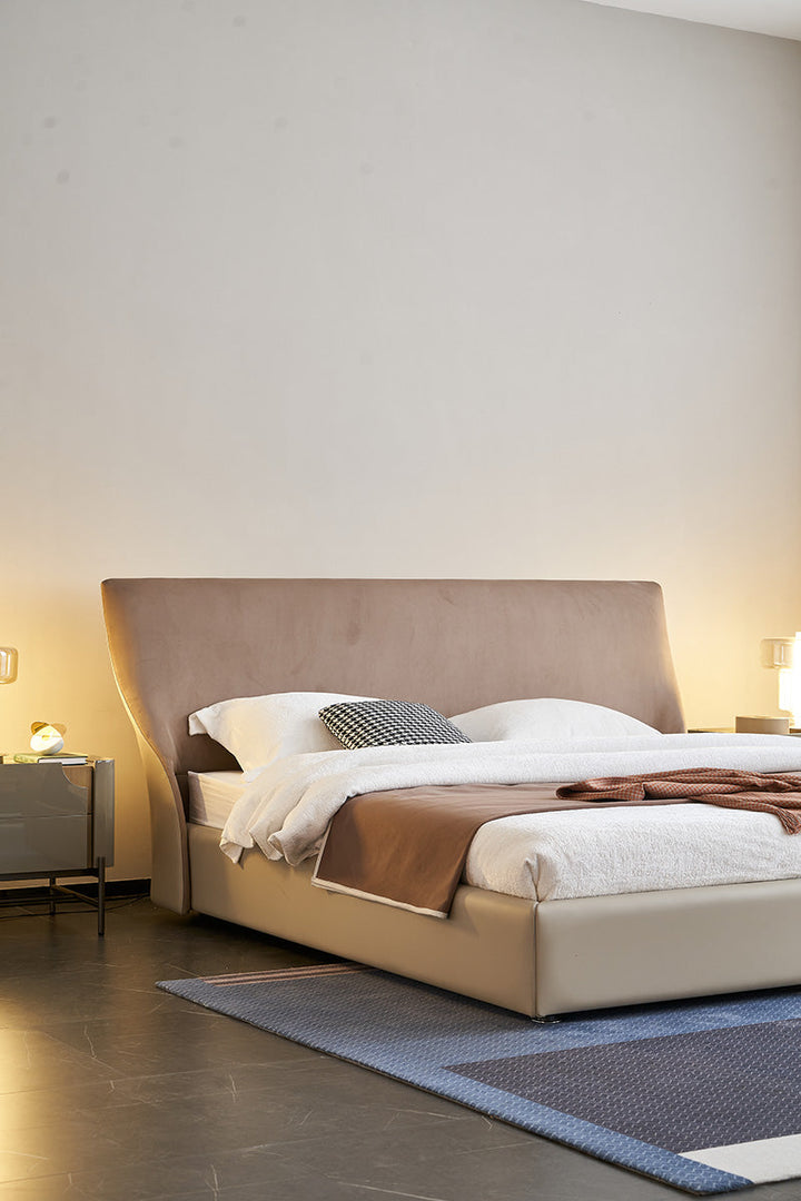 GC1827 Steel Frame Elegant Upholstered Bed