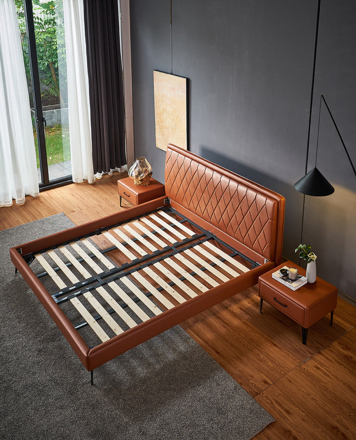 GC2103 Luxury Leather Upholstered Bed