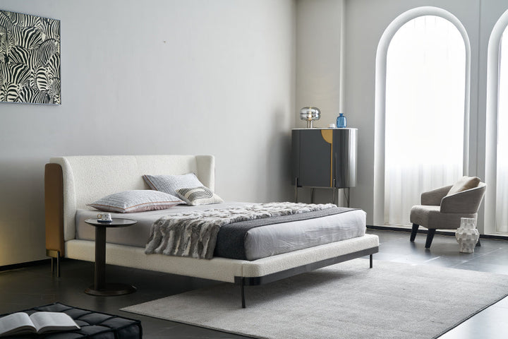 GC2123 Hot Sell Lambswool Upholstered Bed