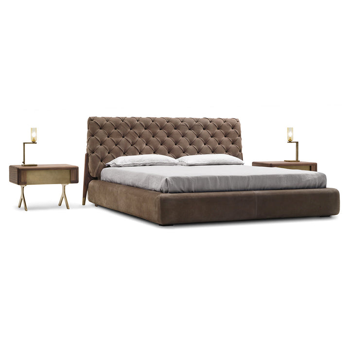GC2127 Italian Luxury Leather Upholstered Bed