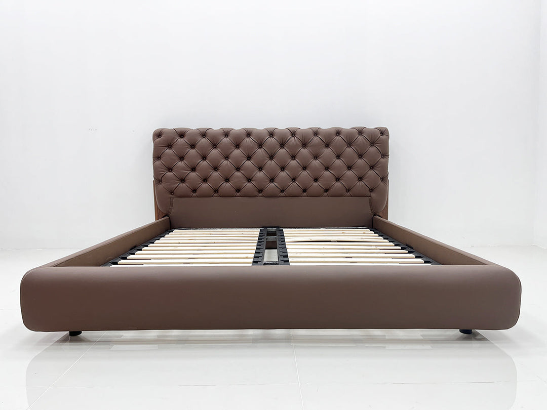 GC2127 Italian Luxury Leather Upholstered Bed