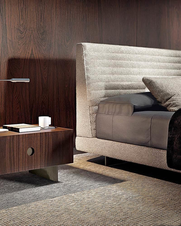 GC2207 Italian Soft Fabric Upholstered Bed