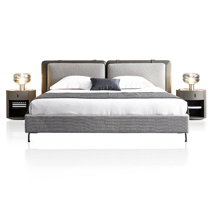 GC2220 Modern Leather&Fabric Upholstered Bed