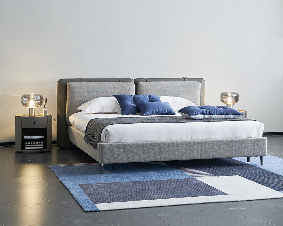 GC2220 Modern Leather&Fabric Upholstered Bed